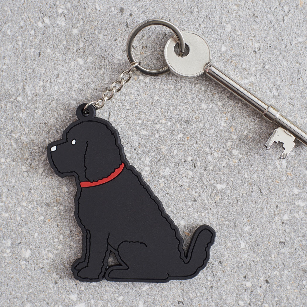 Black Cockapoo / Labradoodle Dog Keyring