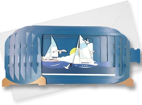 Alljoy Design Sailing Message In A Bottle Card