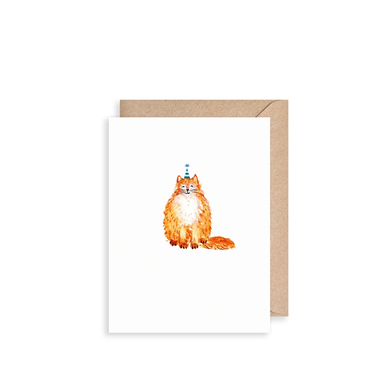Louise Mulgrew Cat With A Party Hat Mini Card
