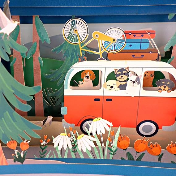Alljoy Design Campervan Message In A Bottle Card