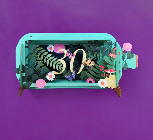 Alljoy Design 30th Birthday Message in A Bottle Card