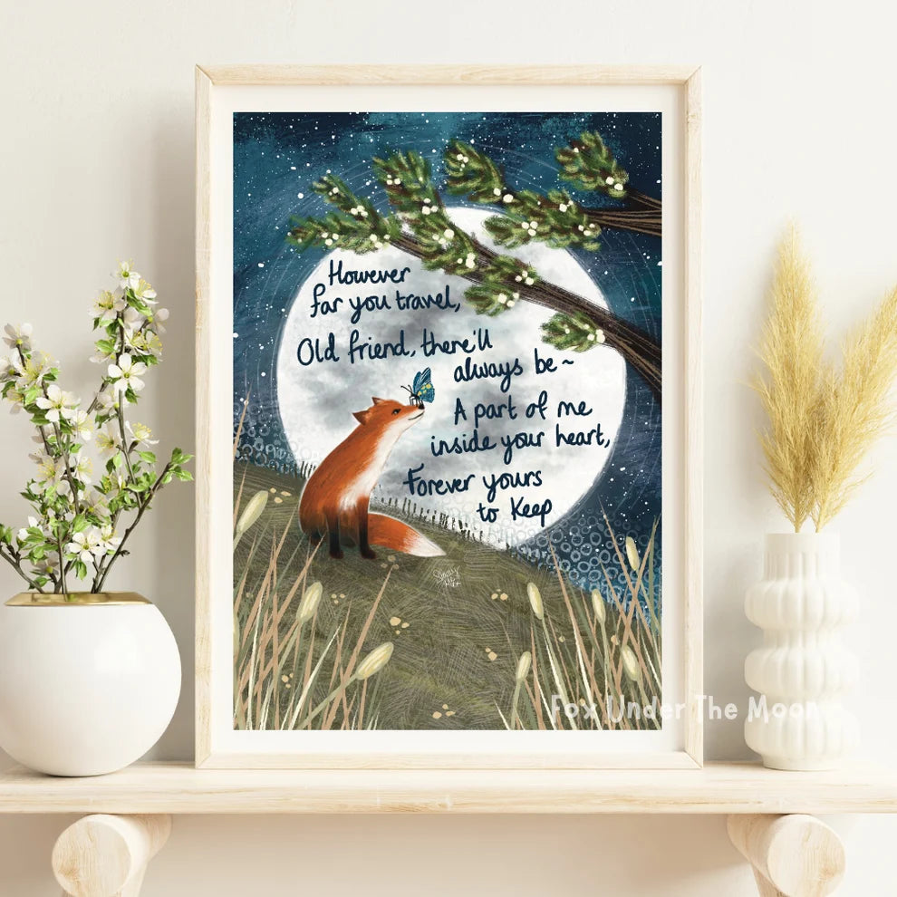 Fox Under The Moon Artist Print - Yours to Keep