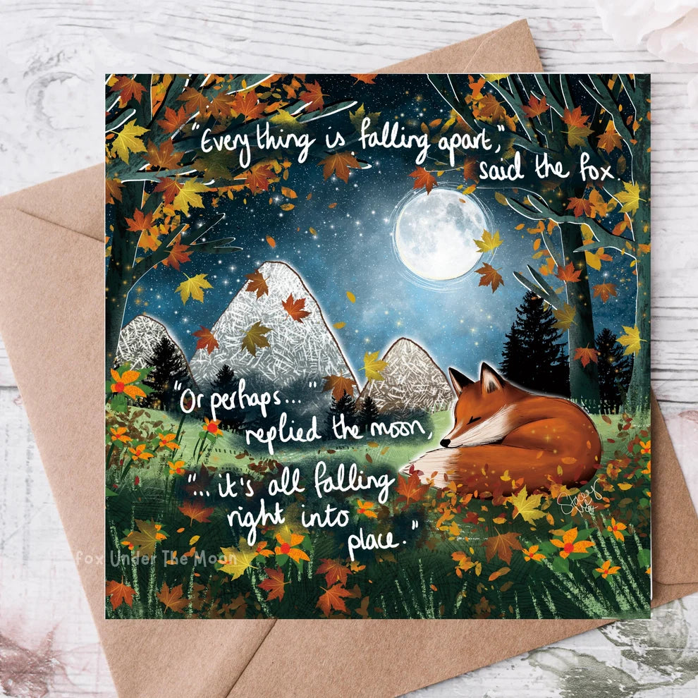 ‘Falling Apart' Single Greeting Card