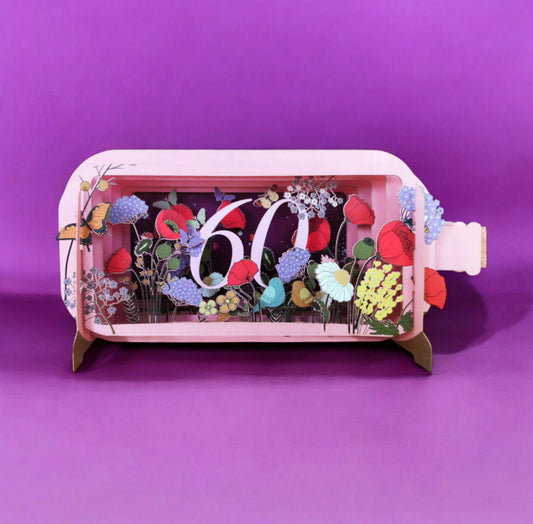 Alljoy Design 60th Birthday Message in A Bottle Card