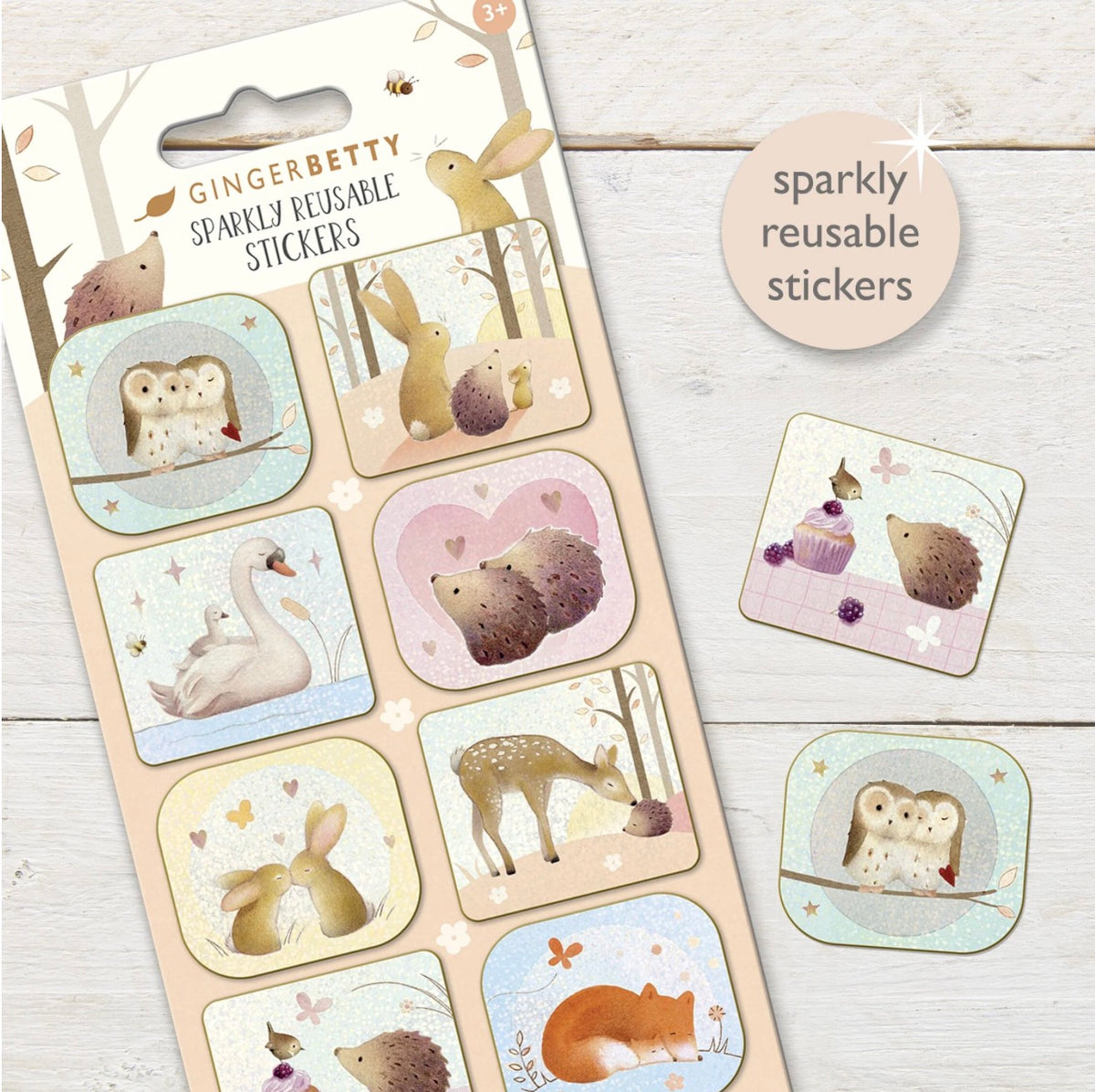 Ginger Betty Paper Projects Sparkly Reusable Stickers