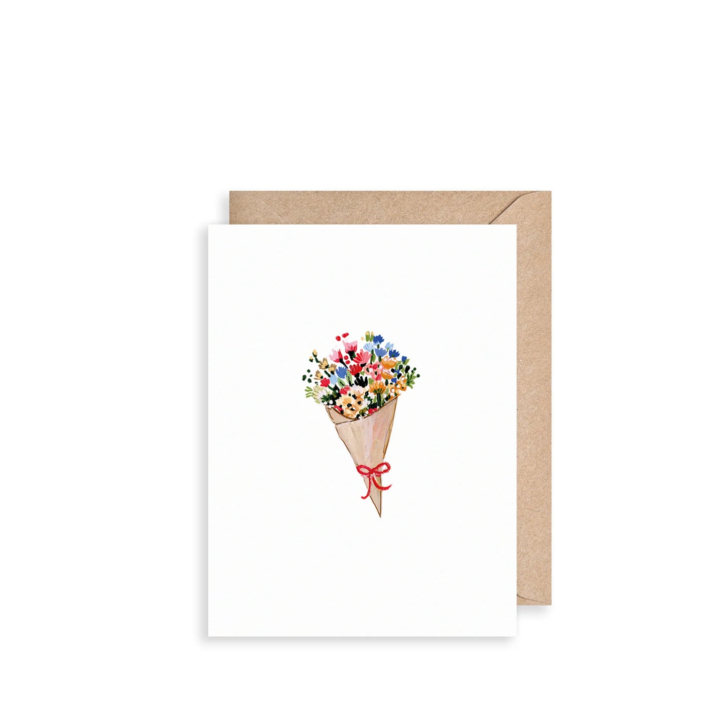 Louise Mulgrew Brown Paper Bouquet Mini Card