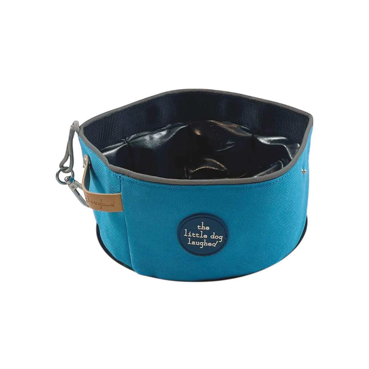 Foldable Dog Travel Bowl | Little Dog Laughed - Blue