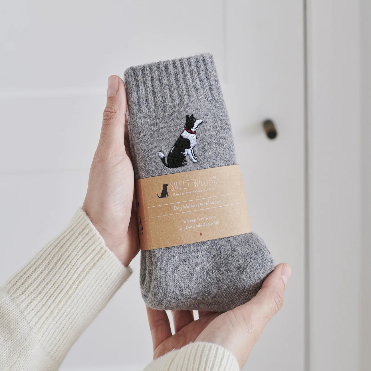 Sweet William Border Collie Dog Walking Socks