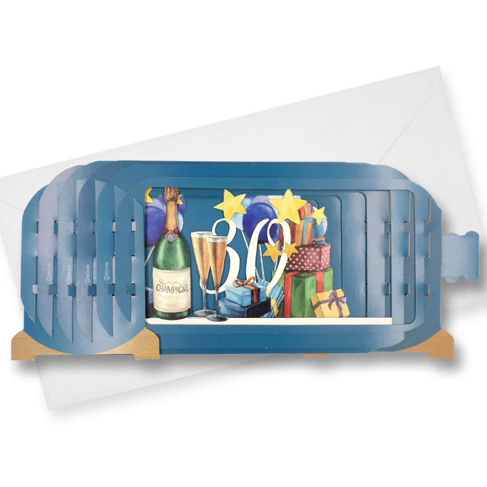 Alljoy Design Champagne 30th Message In A Bottle Card