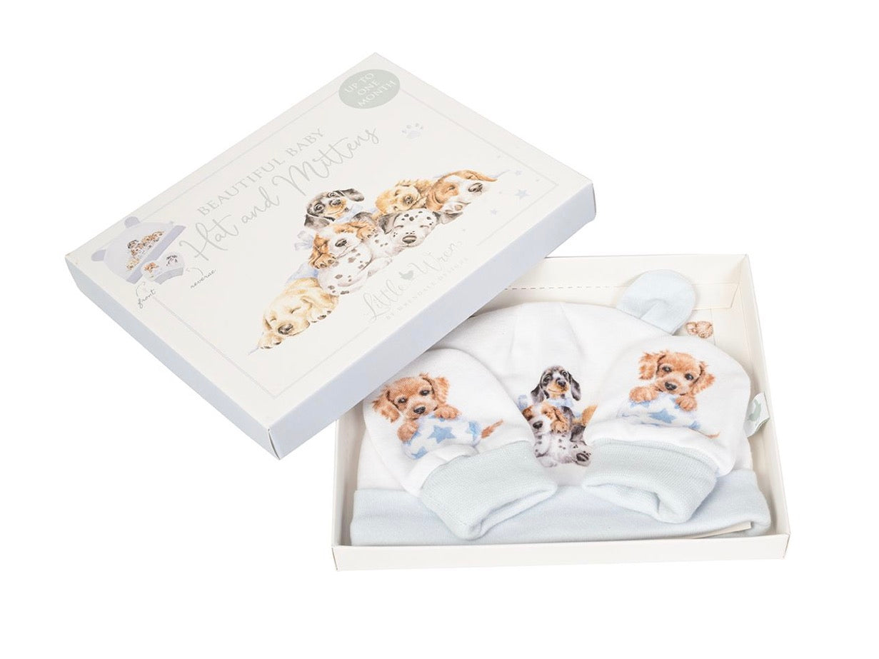 Wrendale Little Paws Woodland Animal Hat And Mitten Set