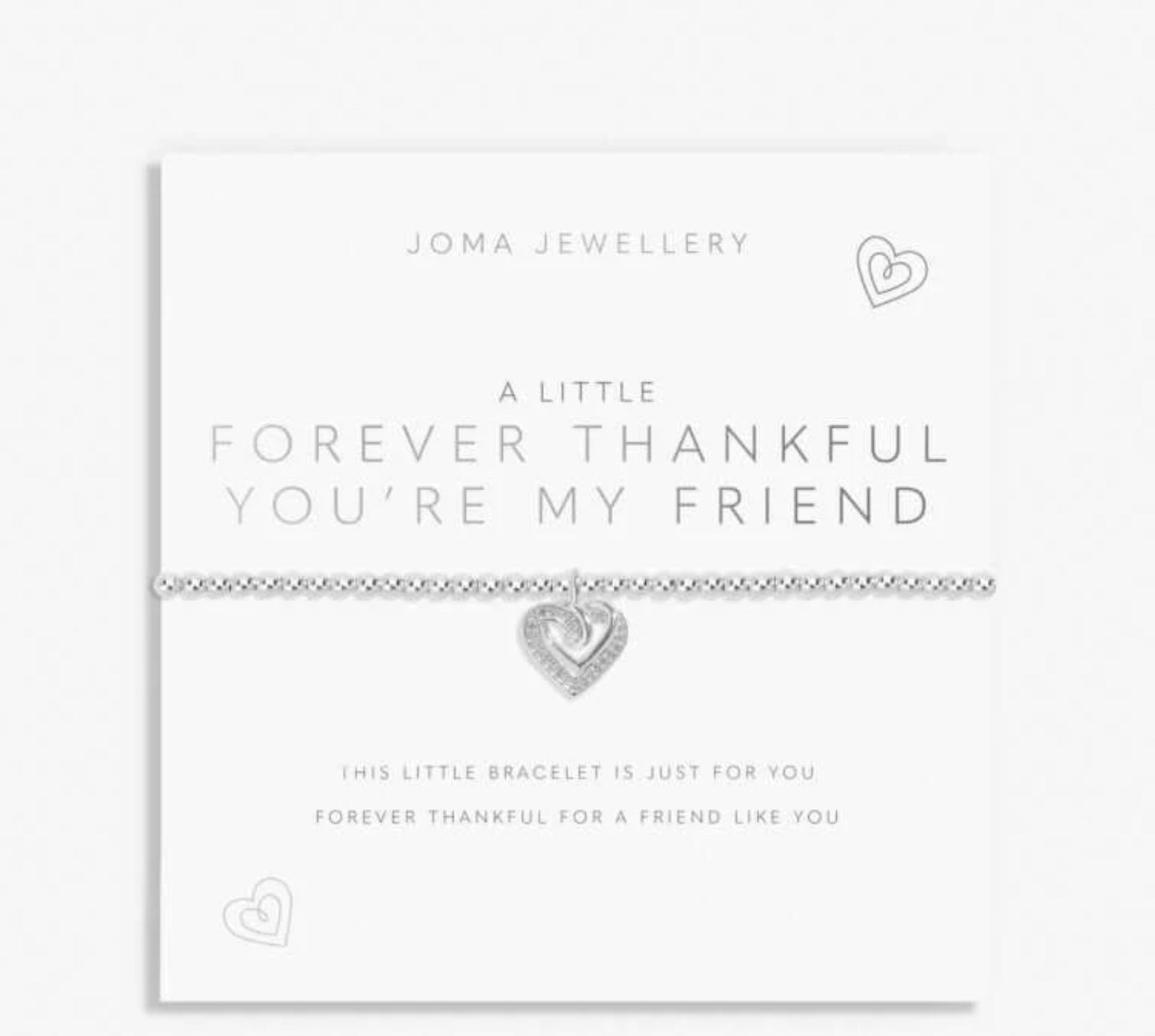 Joma Jewellery A Little 'Forever Thankful You Are My Friend' Bracelet