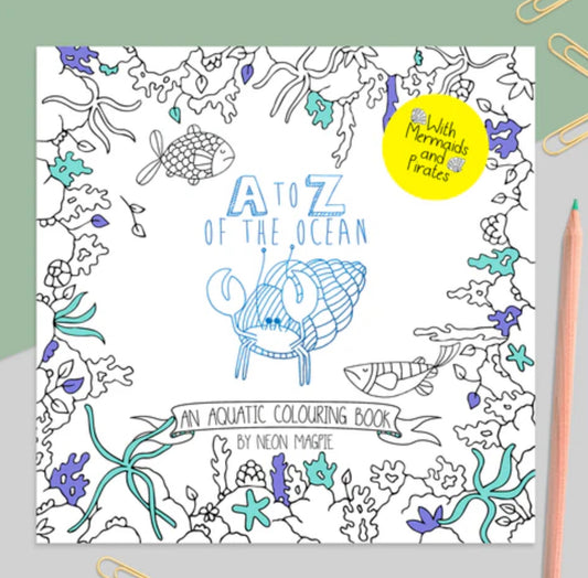Neon Magpie Ocean Colouring Book