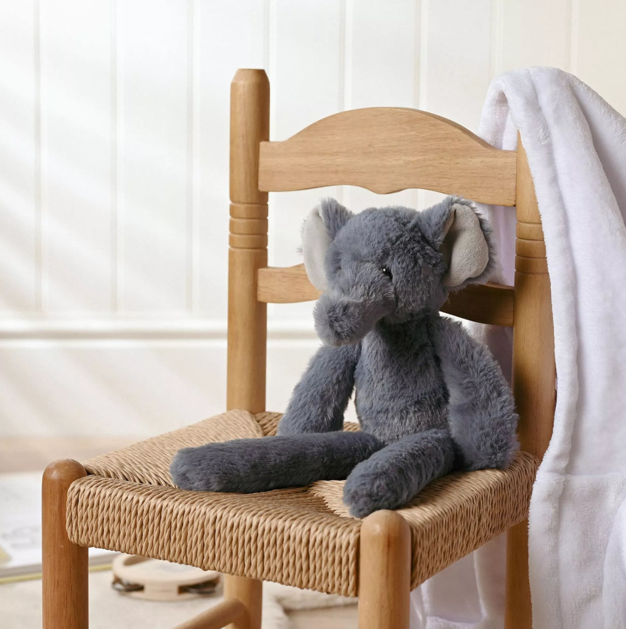 George the Long Leg Petrol Elephant Plush 35cm