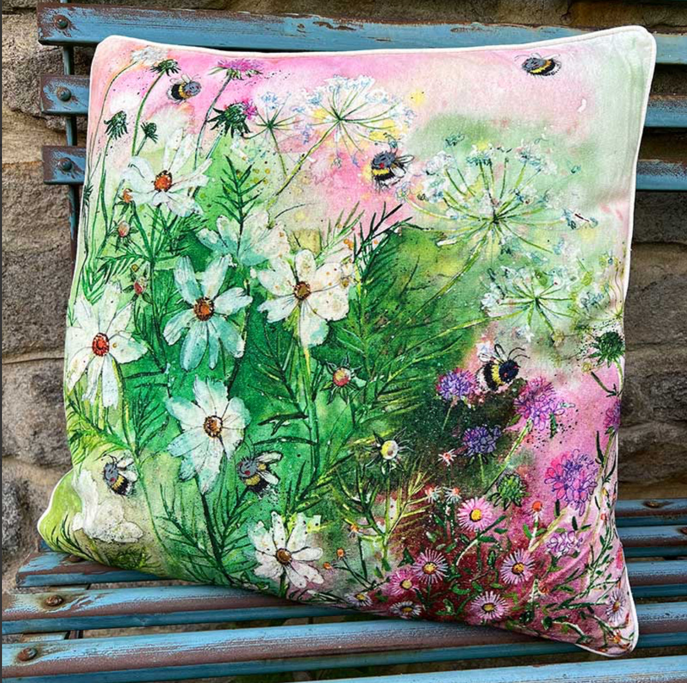 Bees in Summer Cushion