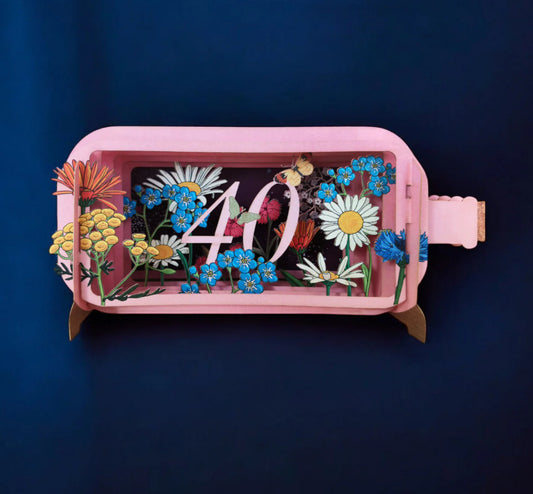 Alljoy Design 40th Birthday Message in A Bottle Card