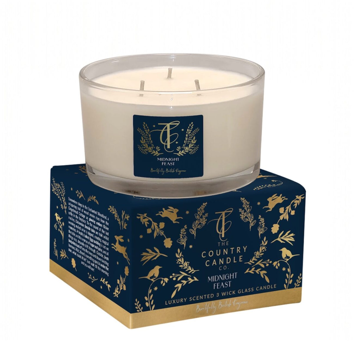 Country Candle Co 3 Wick Candle - Midnight Feast
