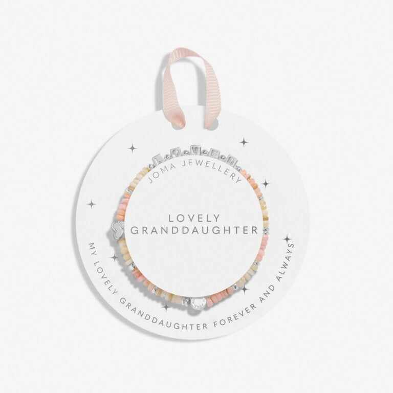 Kids' Happy Little Moments 'Lovely Granddaughter' Bracelet In Silver Plating