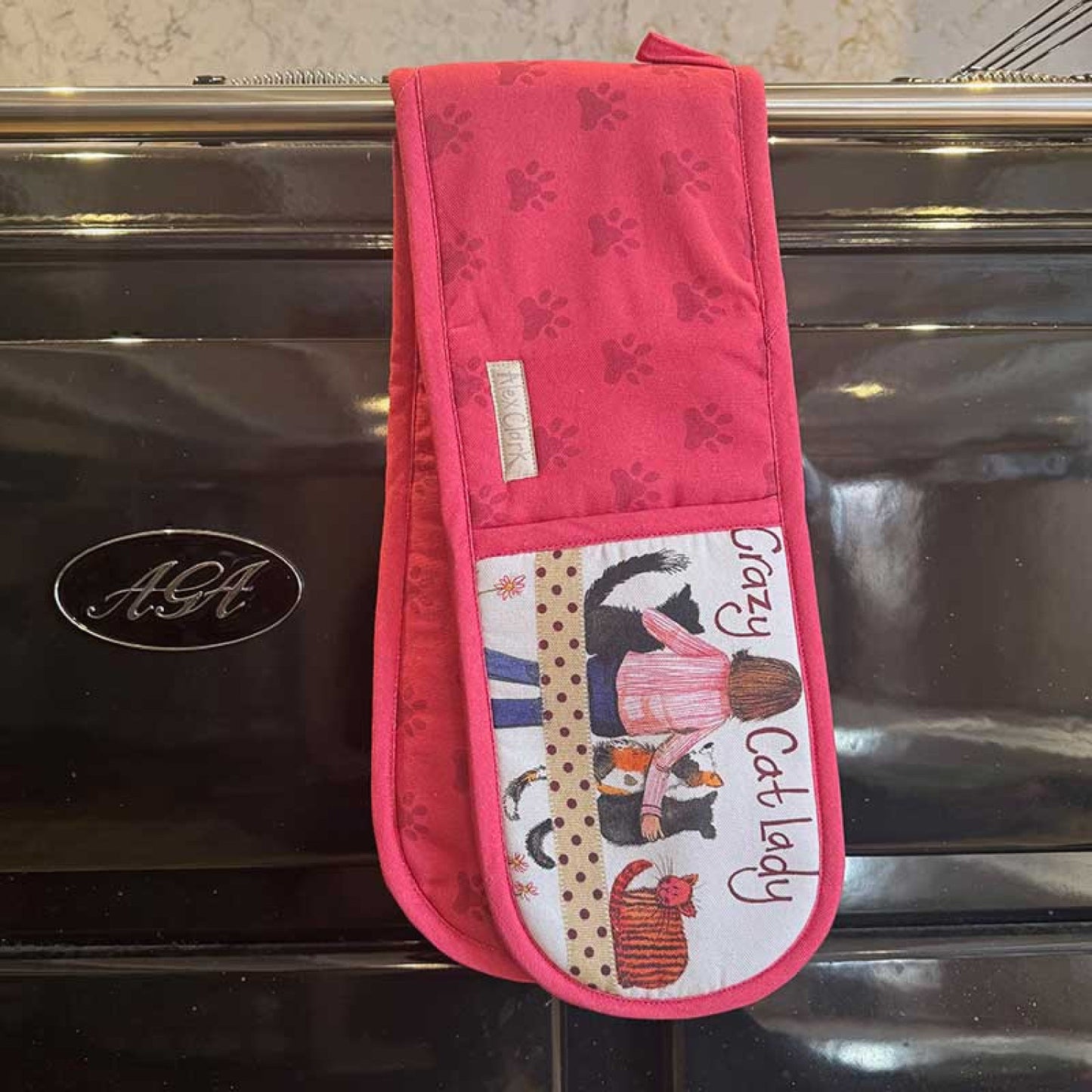 Crazy Cat Lady Double Oven Glove