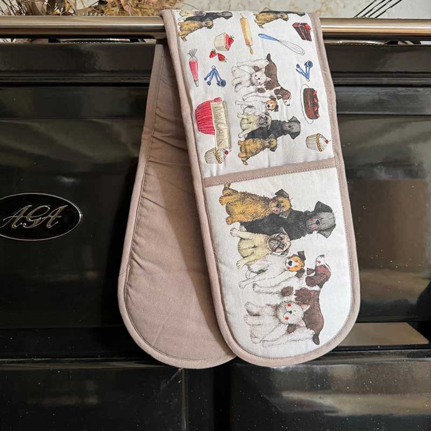 Dogs and Treats Double Oven Glove