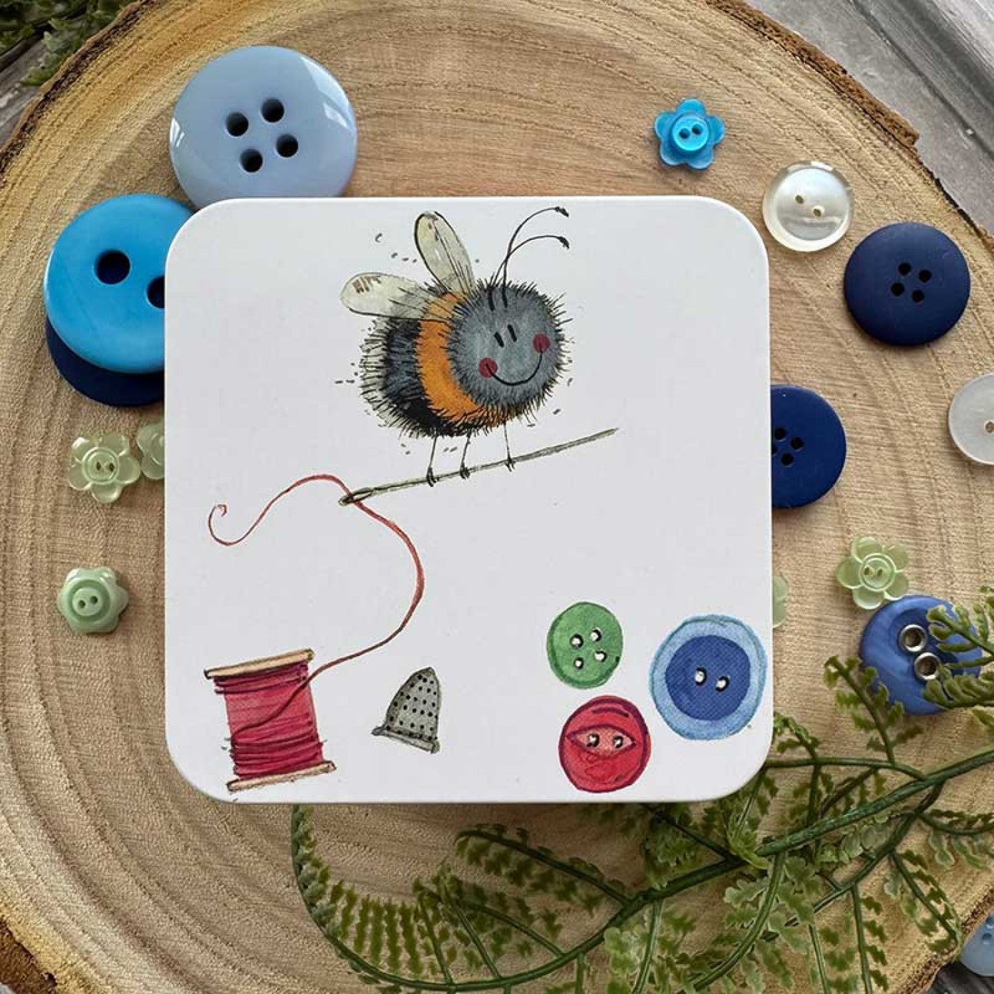 Sewing Bee Square Tin