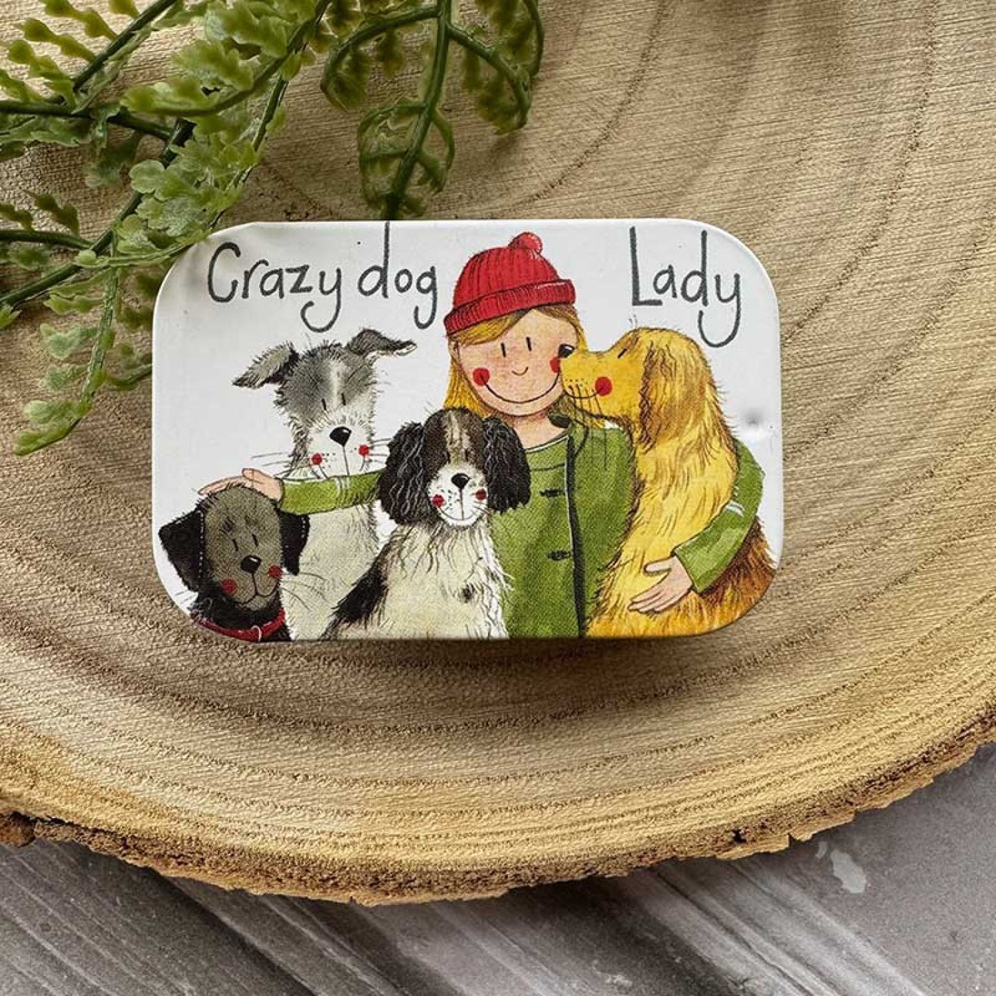 Alex Clark Crazy Dog Lady Sliding Tin