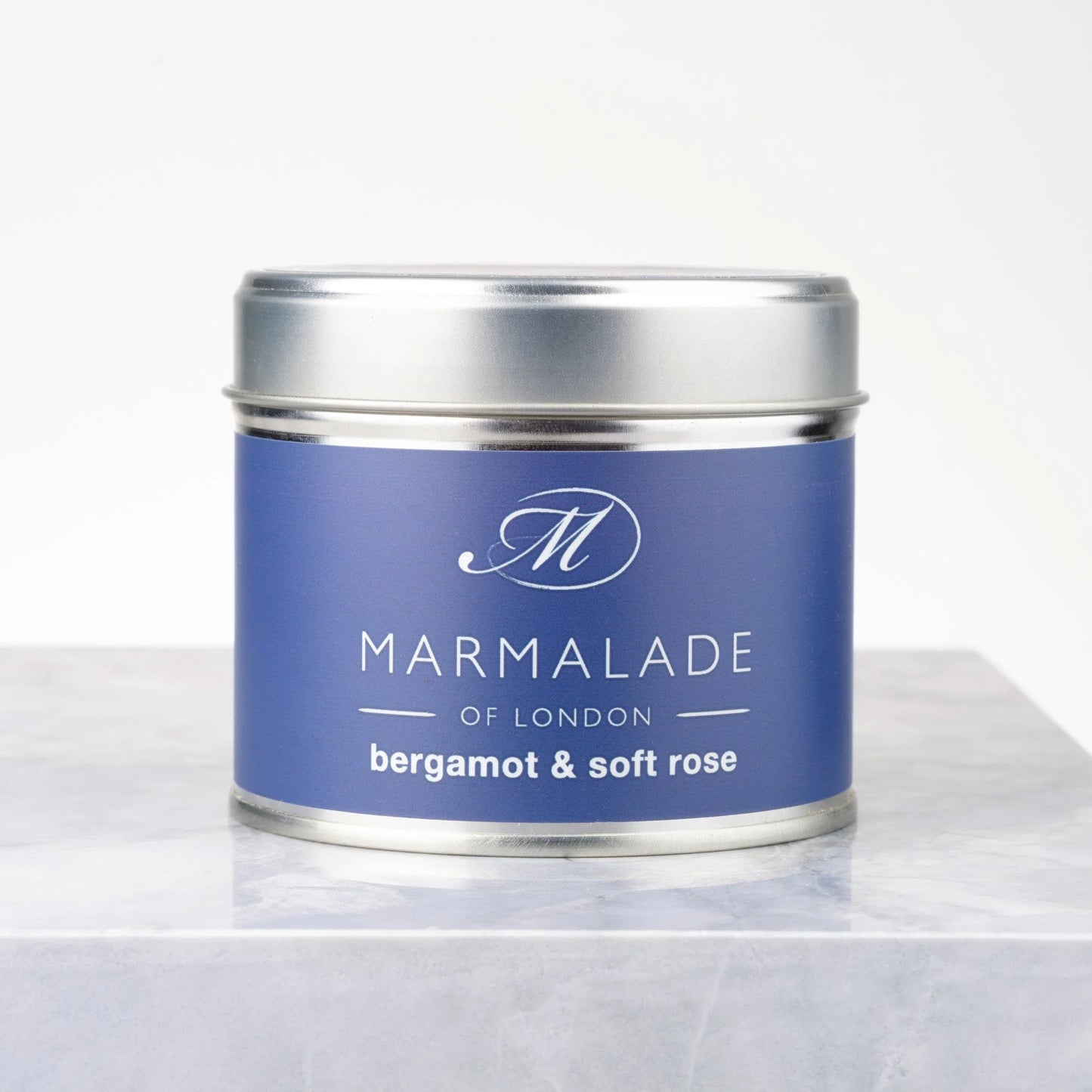 Bergamot & Soft Rose Tin Candle by Marmalade of London