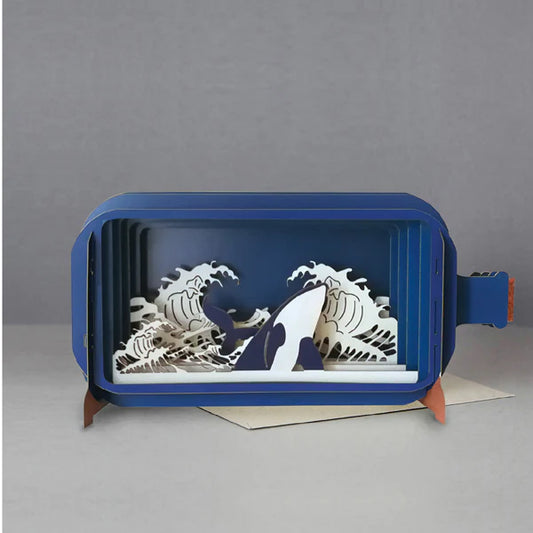 Alljoy Design Whale Message In A Bottle Card