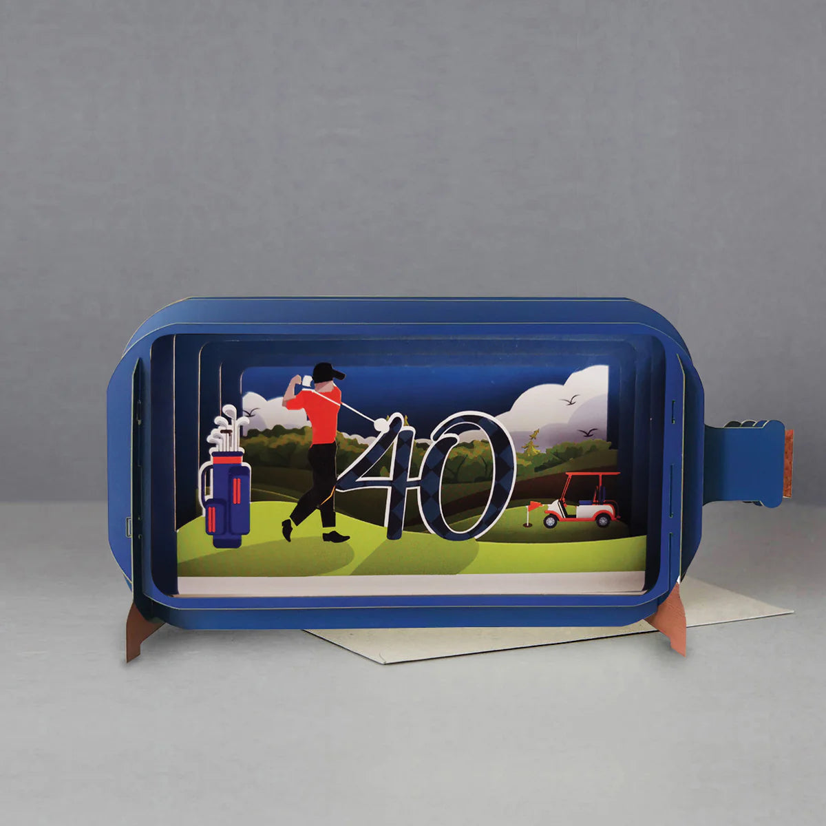 Alljoy Design 40th Birthday Golf Message in A Bottle Card
