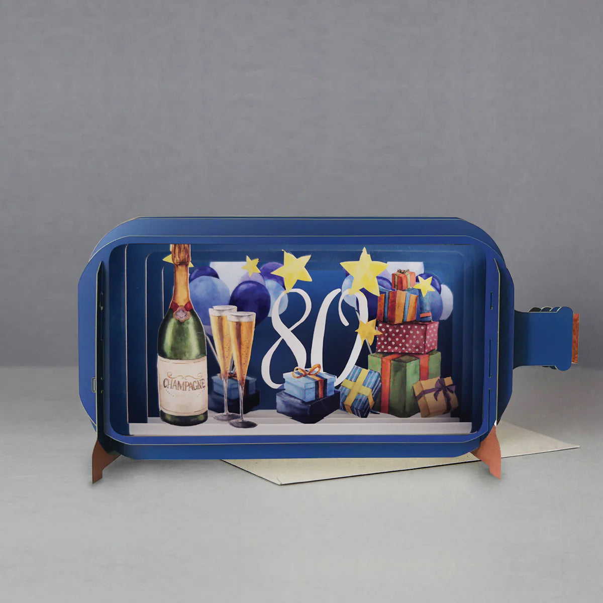 Alljoy Design 80th Birthday Message in A Bottle Card