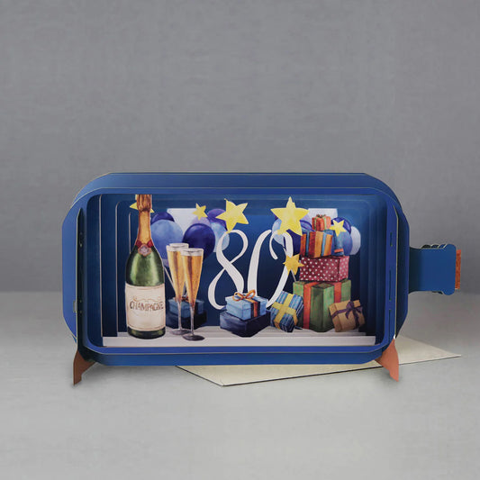 Alljoy Design Party Age 80 Message In A Bottle Card