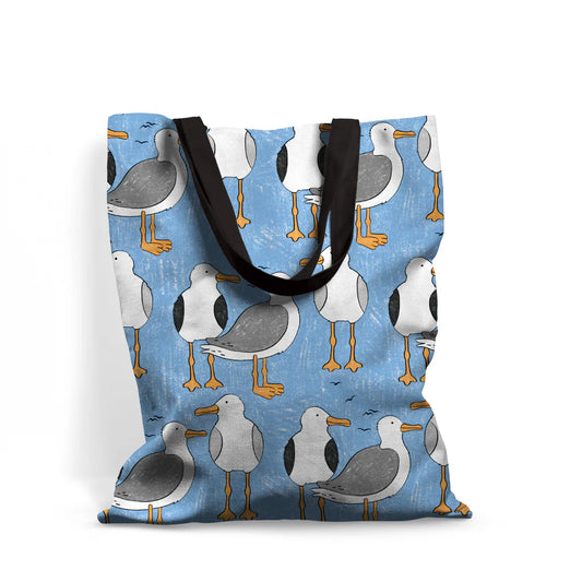 Neon Magpie Seagull Tote Bag