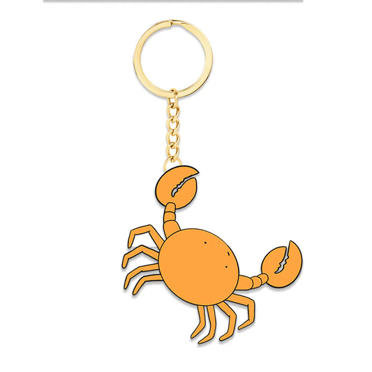 Neon Magpie Crab Keyring