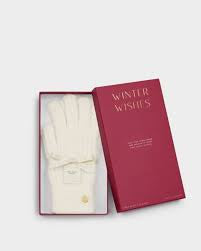 Katie Loxton Ribbed Knitted Gloves in White