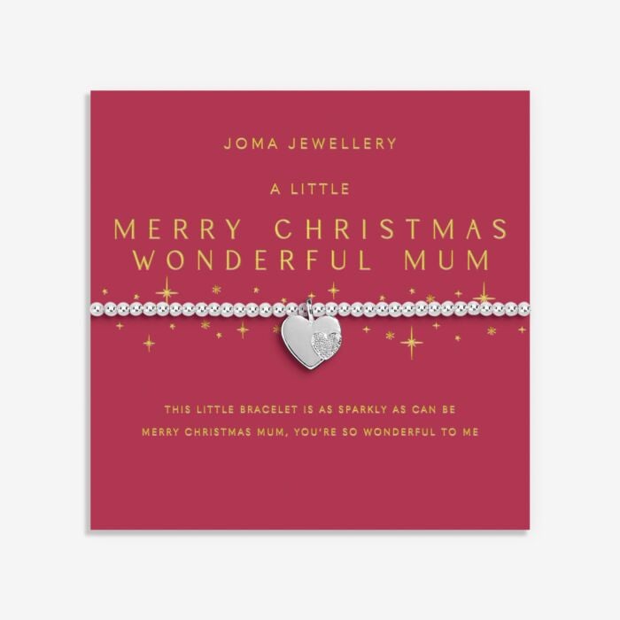 Christmas A Little 'Merry Christmas Wonderful Mum’ Bracelet