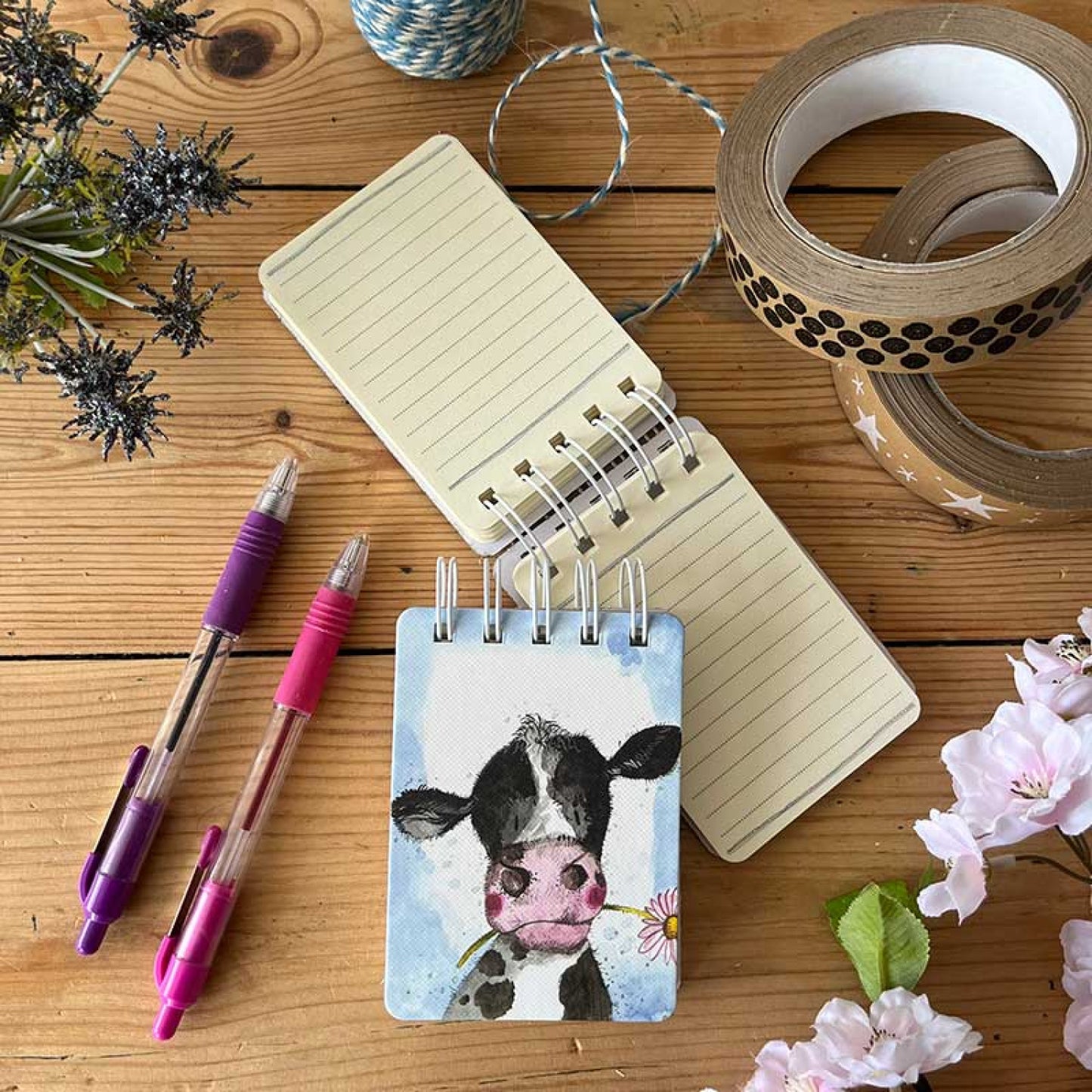 Cow & Daisy Small Spiral Notepad