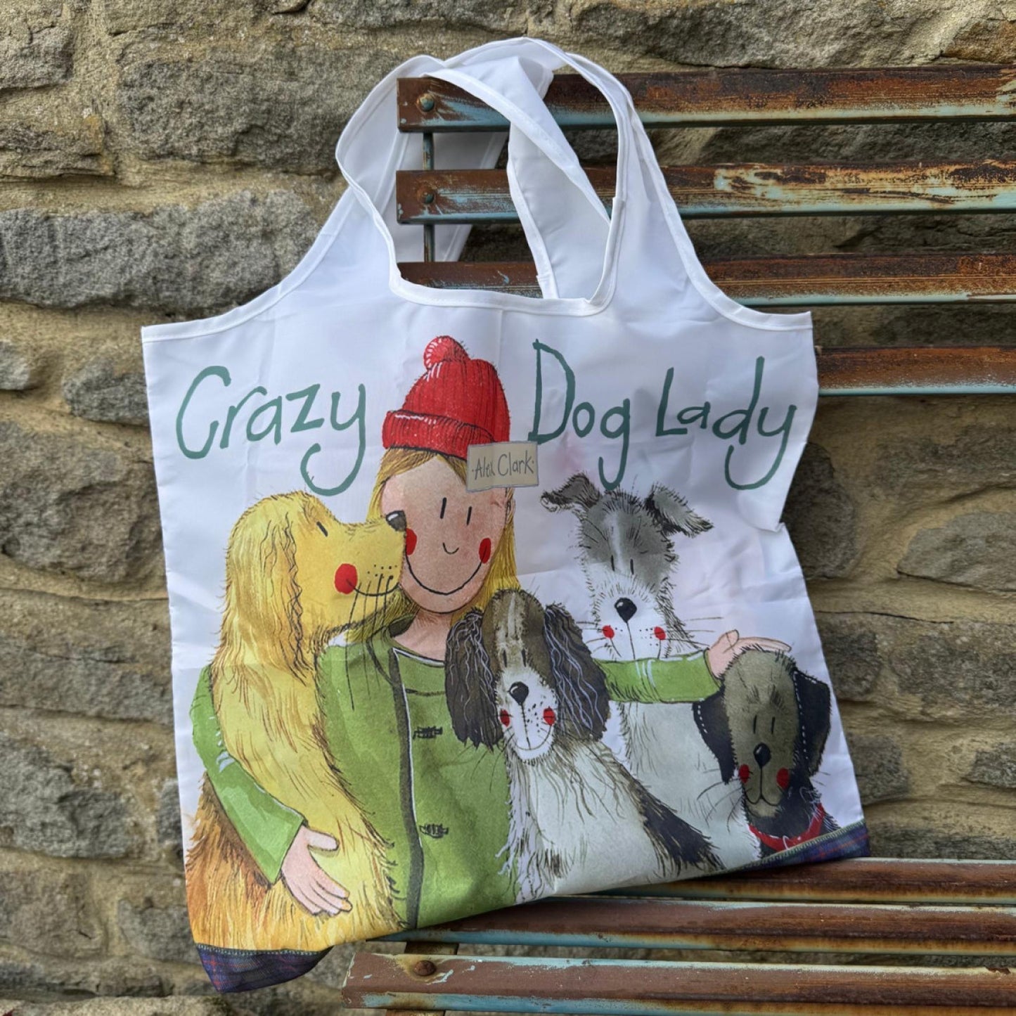 Alex Clark Crazy Dog Lady Reusable Bag