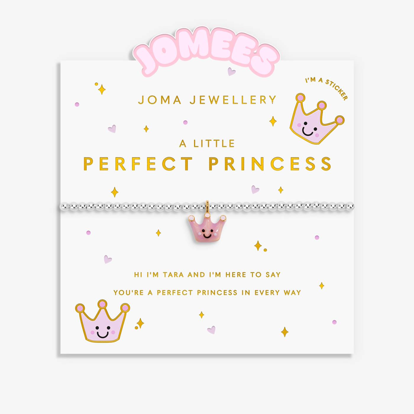 Kids' A Little Jomees 'Perfect Princess' Bracelet In Silver and Gold Plating