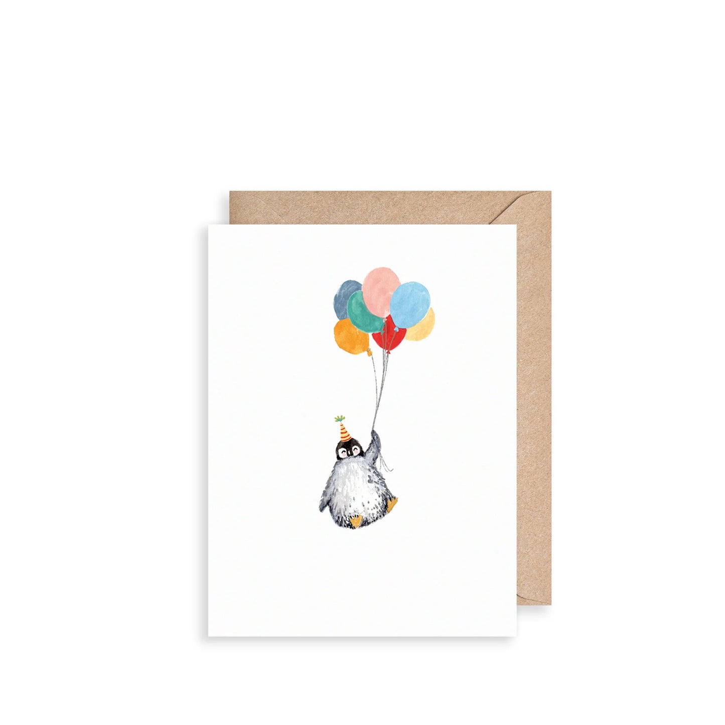 Louise Mulgrew Penguins And Balloons Mini Card