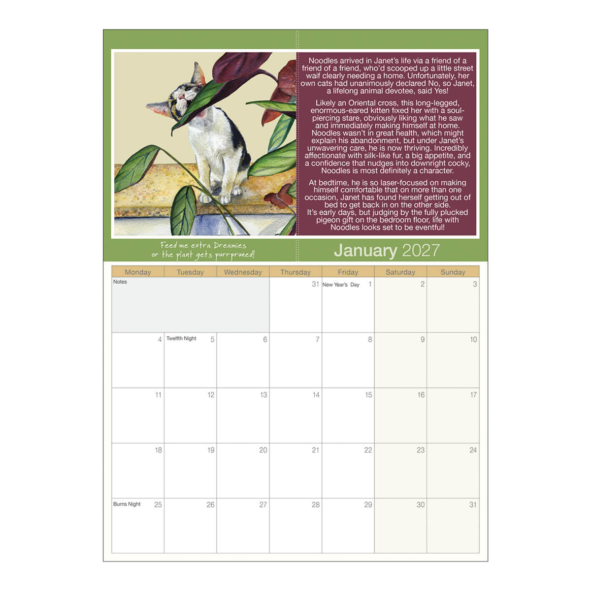 2027 Marvellous Moggies Calendar