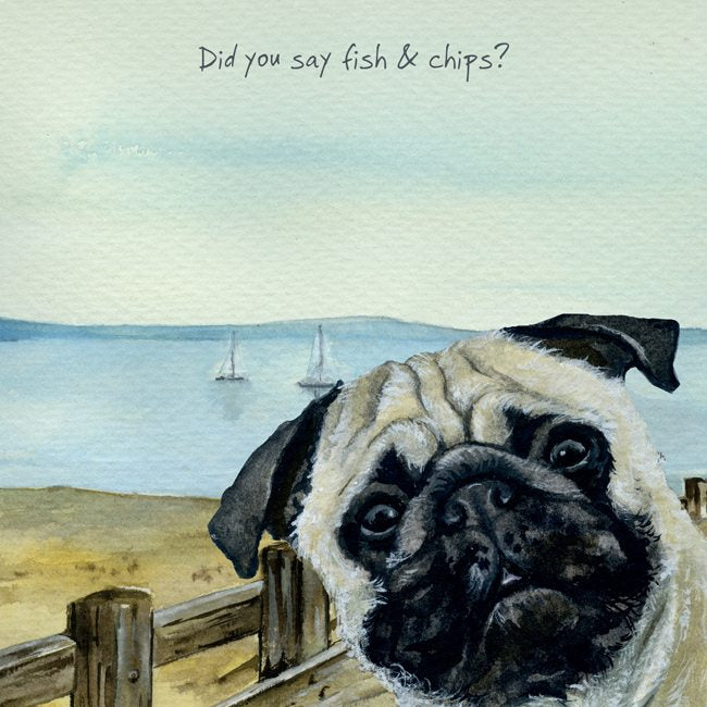Card - Fish & Chips by The Little Dog Laughed