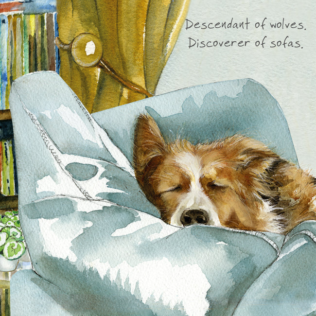 Card - Saddleback Border Collie by The Little Dog Laughed