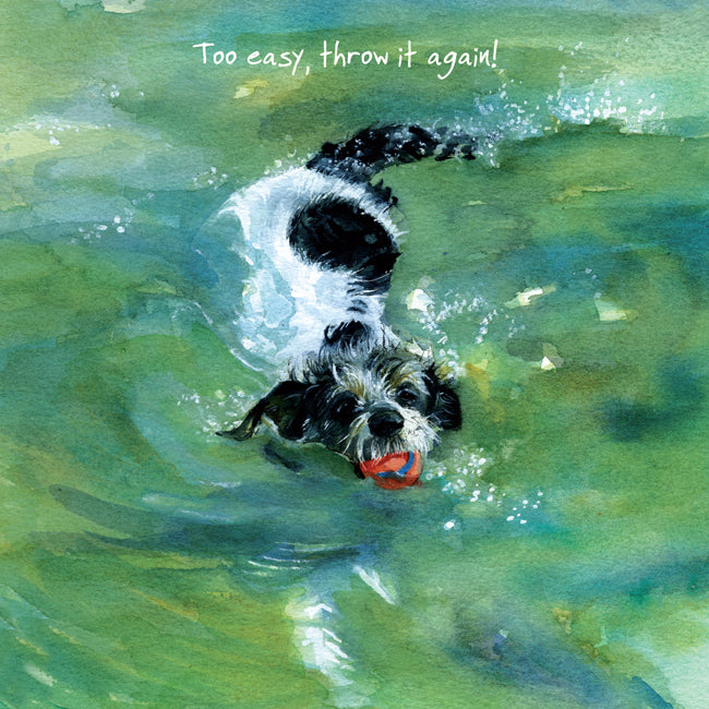 Card - Rough Coated Jack Russell Throw it Again by The Little Dog Laughed