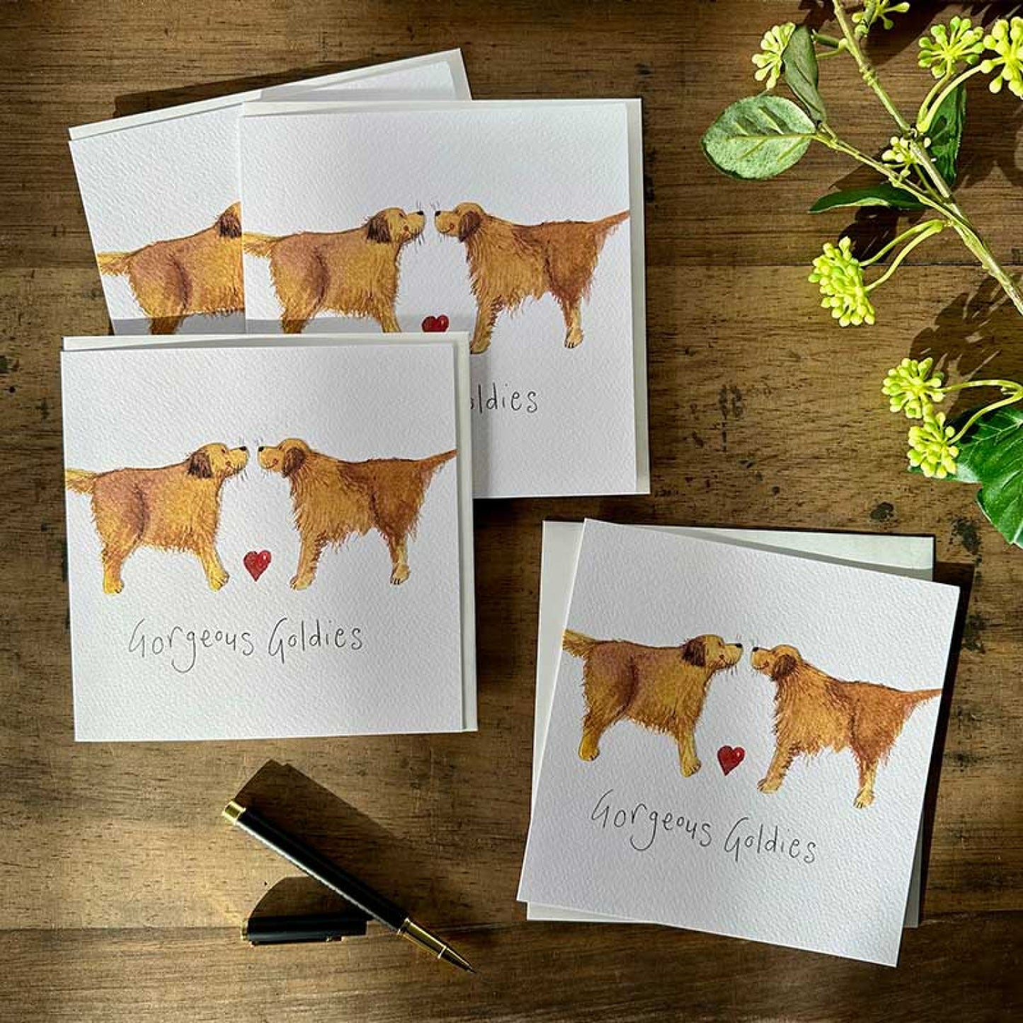 Gorgeous Goldies Golden Retriever Dog Card