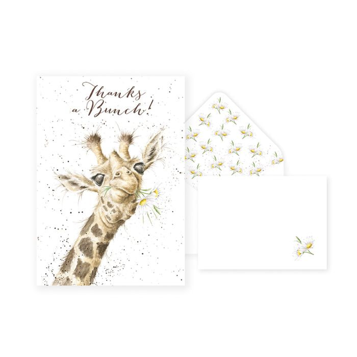 'THANKS A BUNCH' GIRAFFE NOTELET SET