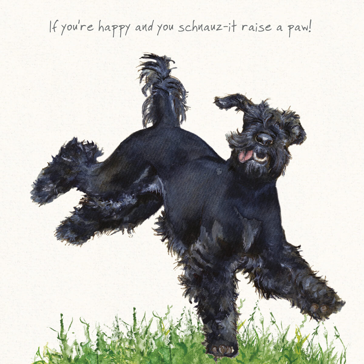 Card - Giant Schnauzer Greeting Card by the Little Dog Laughed