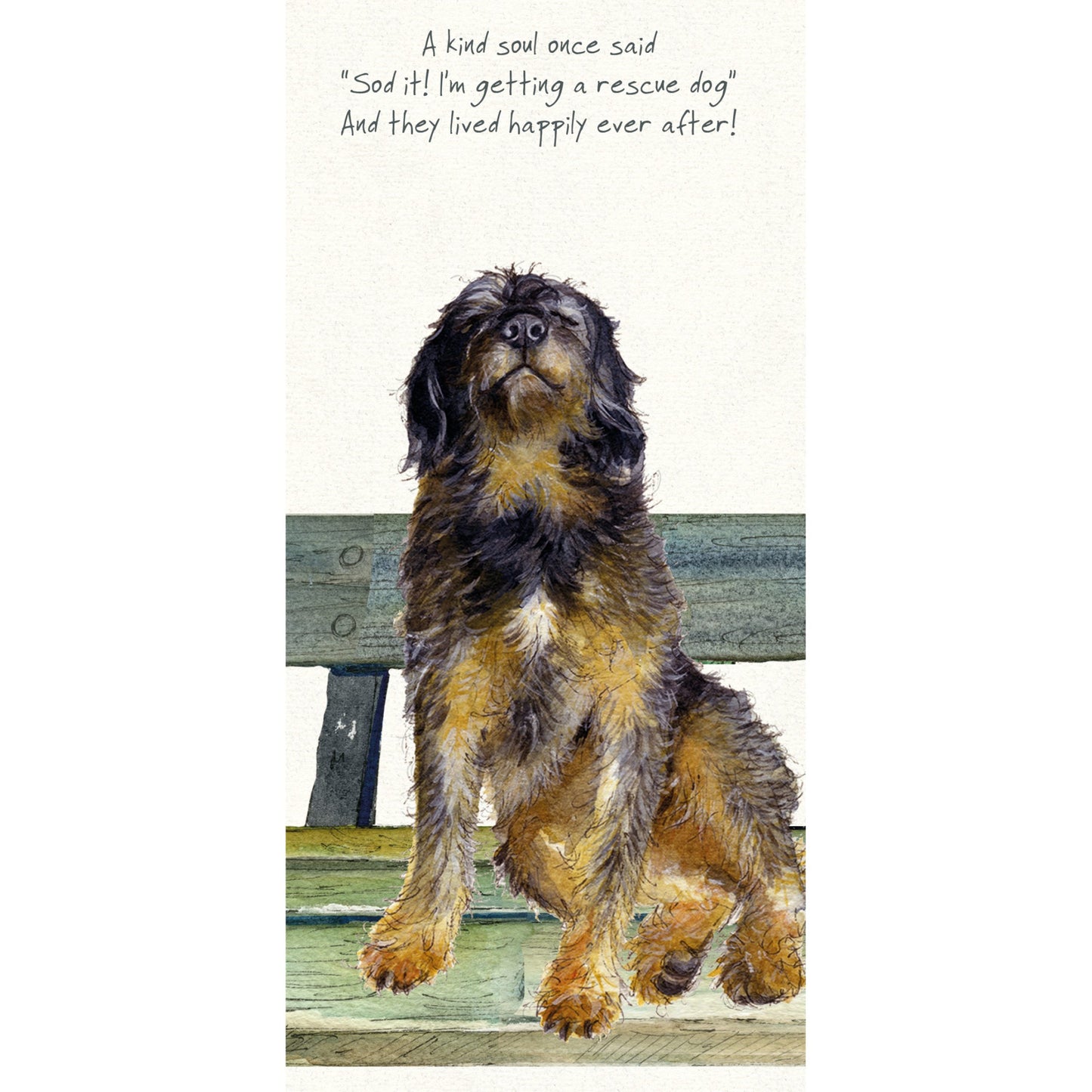 Card - Mongrel Dog Greeting Card by Little Dog Laughed