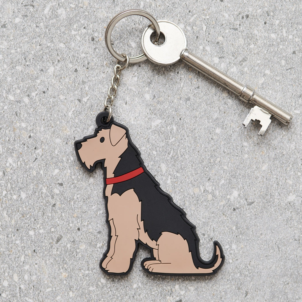 Airedale / Welsh Terrier Dog Keyring