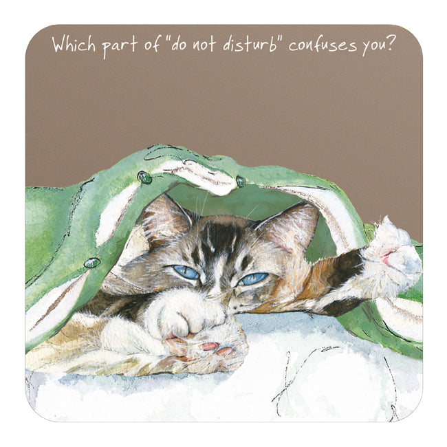 Coaster - Cat Do Not Disturb by The Little Dog Laughed