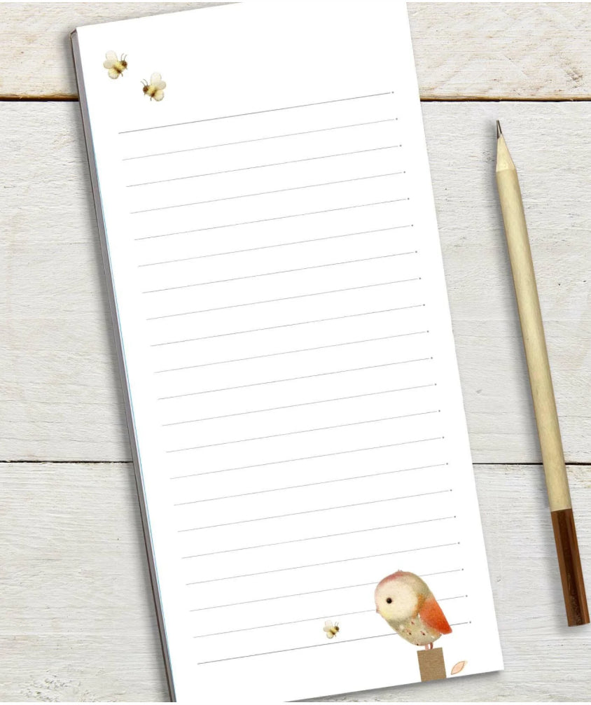 Owls & Bees Magnetic Notepad