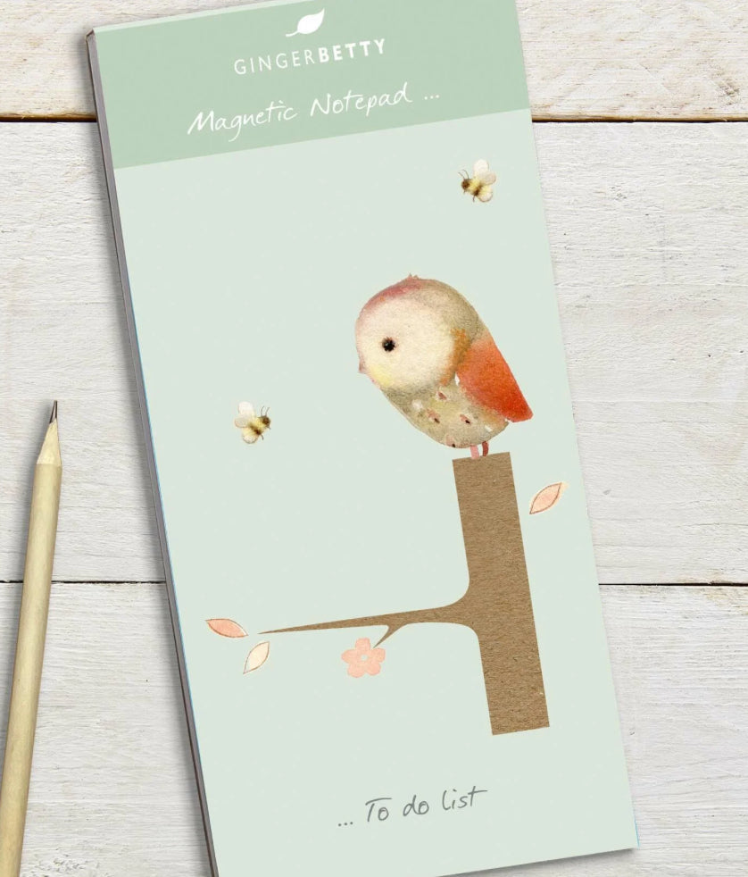 Owls & Bees Magnetic Notepad